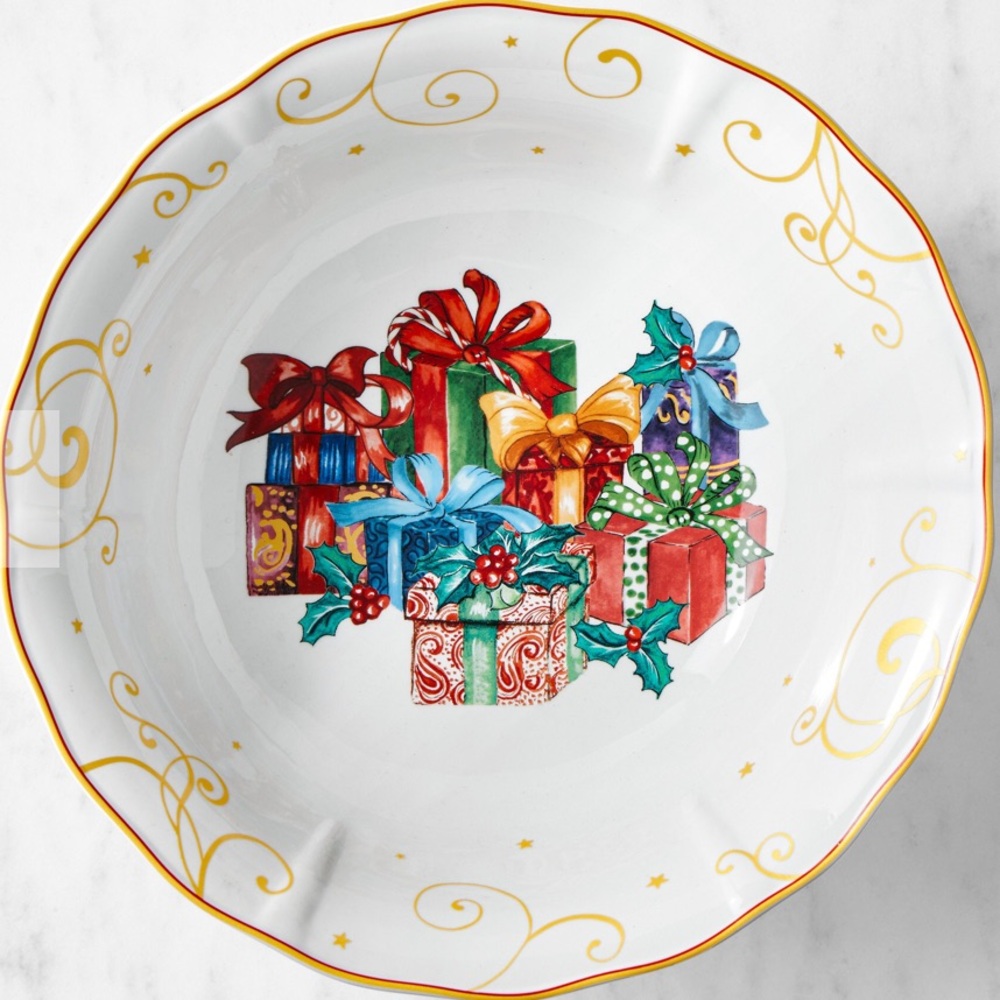 New Williams Sonoma 'Twas the Night Before Christmas Presents 13x4” Serving Bowl